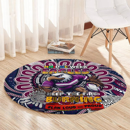 NAIDOC Week 2024 Eagles Round Carpet Mascot Rugby