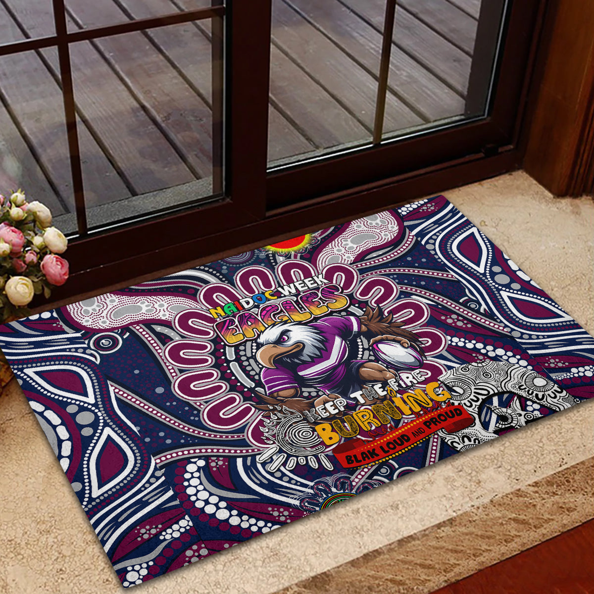 NAIDOC Week 2024 Eagles Rubber Doormat Mascot Rugby