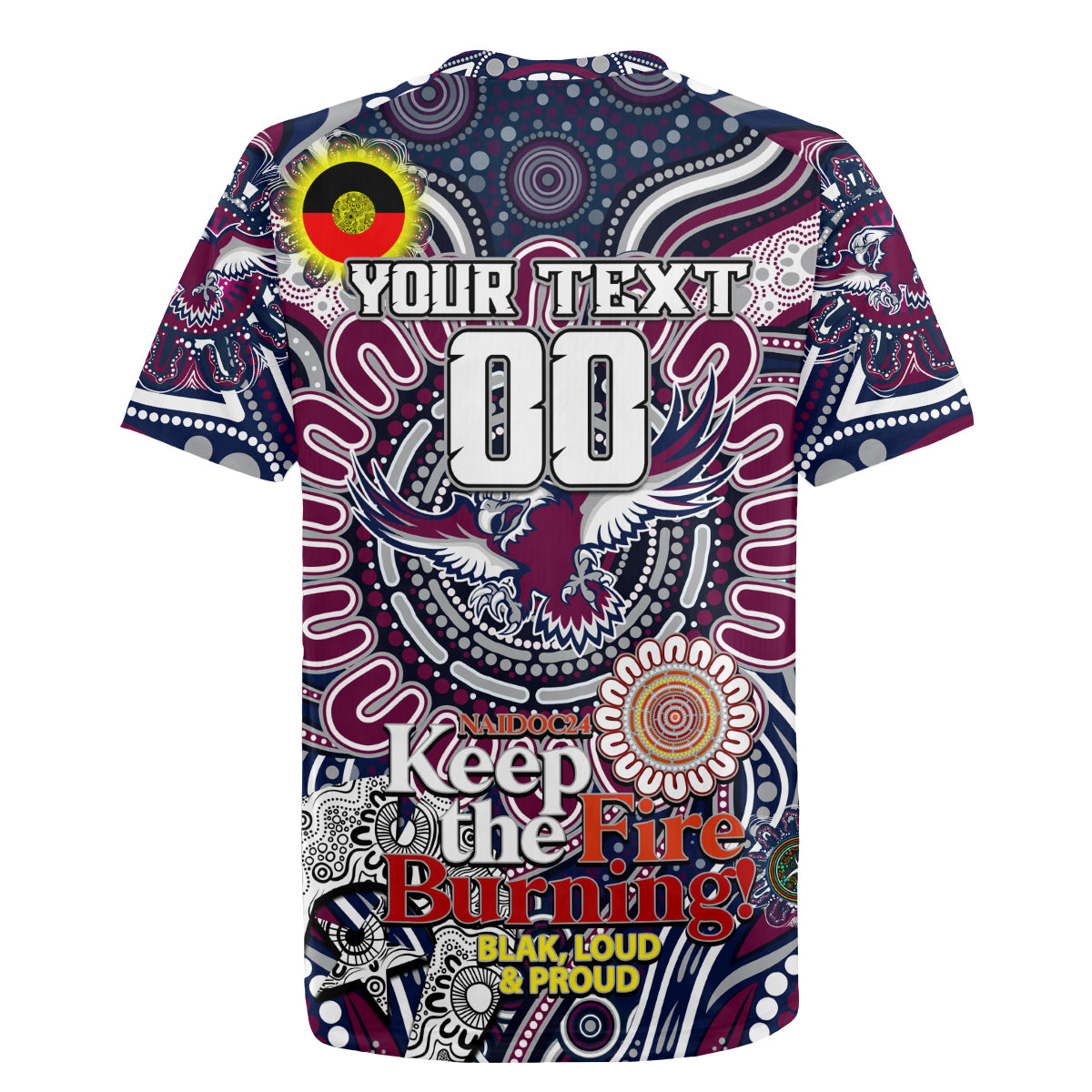 Custom NAIDOC Week 2024 Eagles Rugby Jersey Mascot Rugby