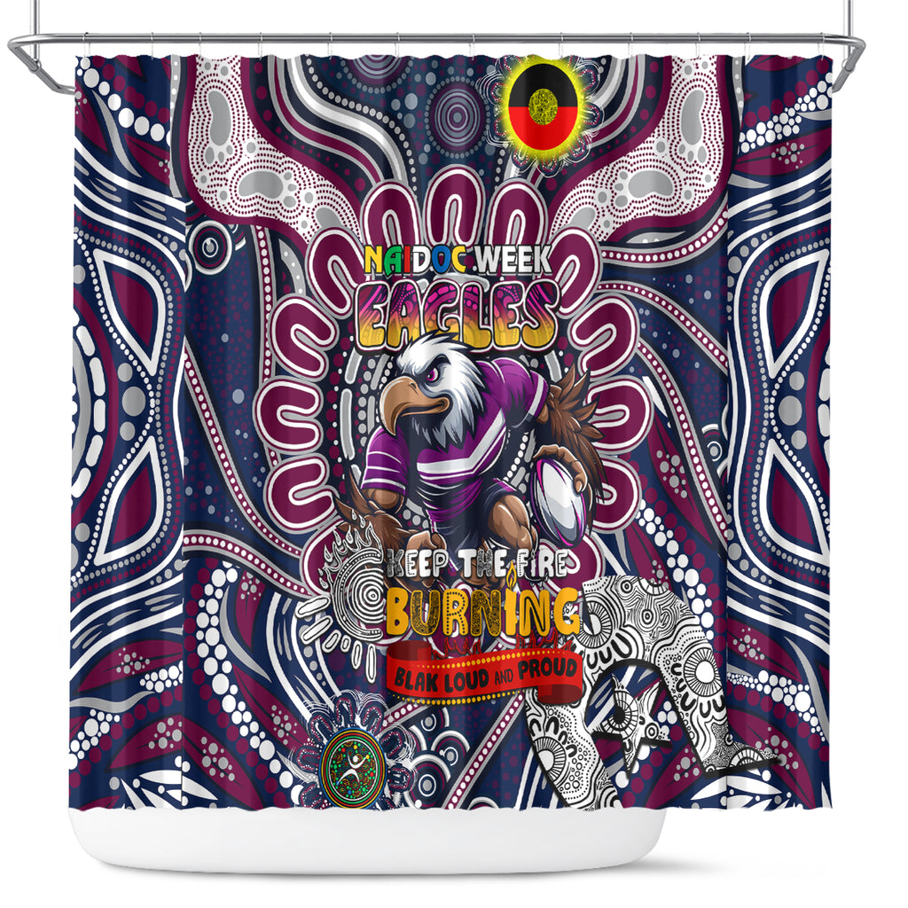 NAIDOC Week 2024 Eagles Shower Curtain Mascot Rugby