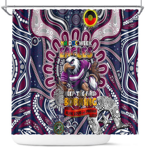 NAIDOC Week 2024 Eagles Shower Curtain Mascot Rugby