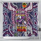 NAIDOC Week 2024 Eagles Shower Curtain Mascot Rugby
