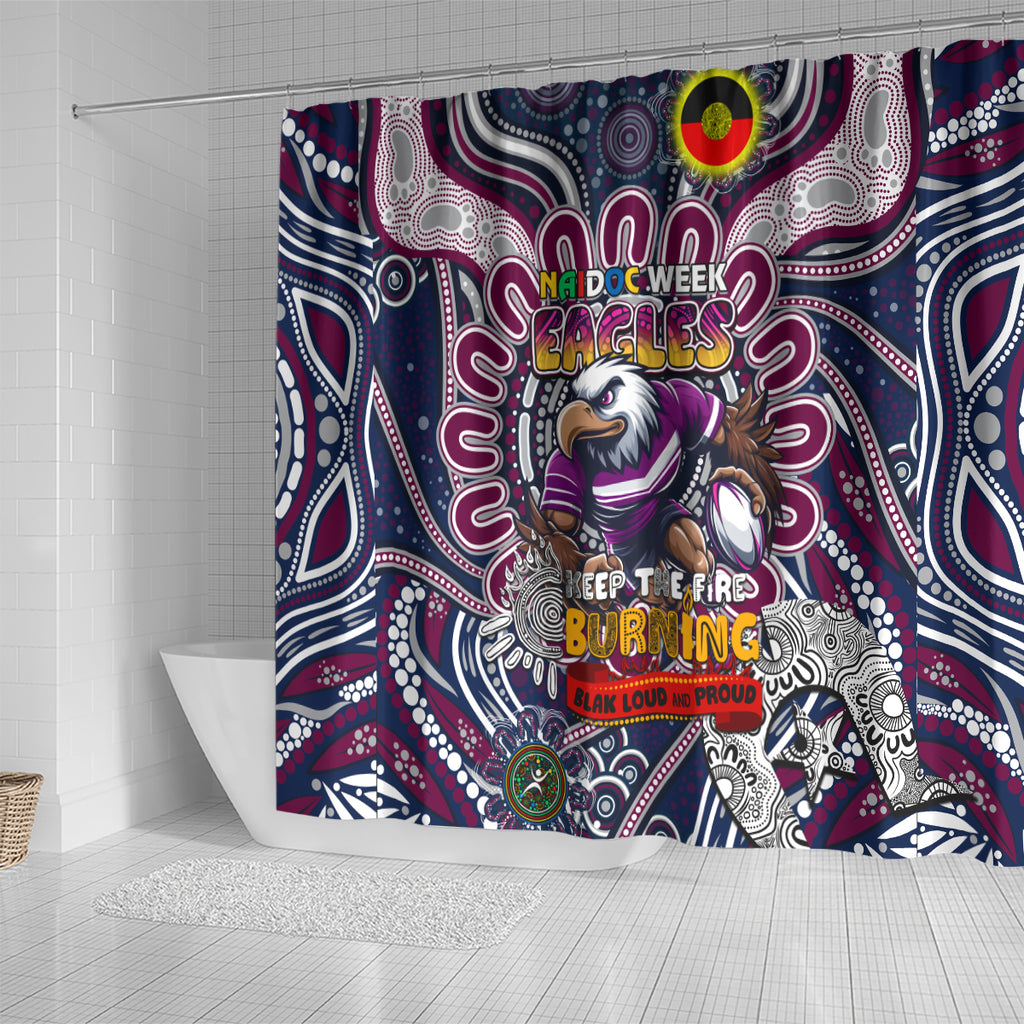 NAIDOC Week 2024 Eagles Shower Curtain Mascot Rugby