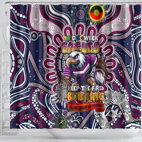 NAIDOC Week 2024 Eagles Shower Curtain Mascot Rugby