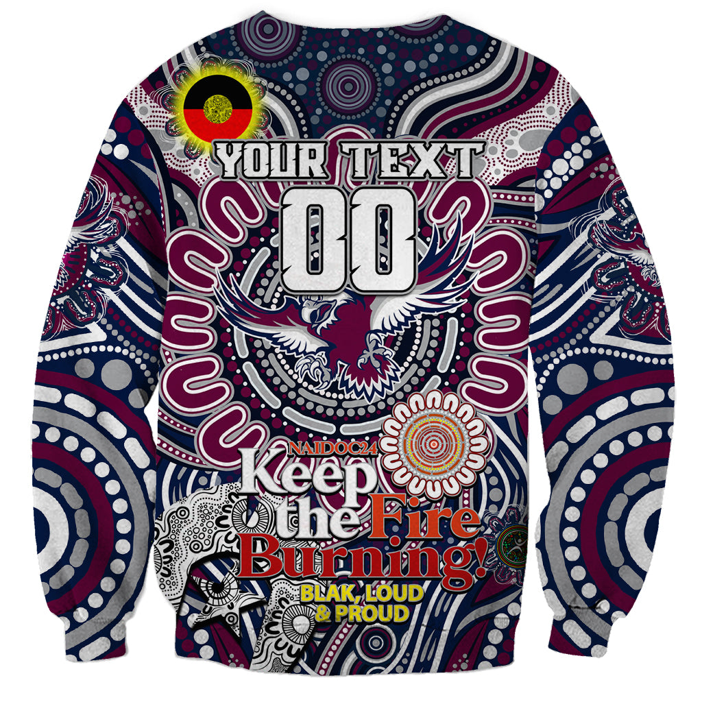 Custom NAIDOC Week 2024 Eagles Sweatshirt Mascot Rugby