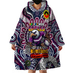 Custom NAIDOC Week 2024 Eagles Wearable Blanket Hoodie Mascot Rugby