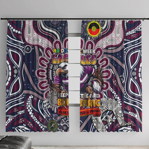 NAIDOC Week 2024 Eagles Window Curtain Mascot Rugby