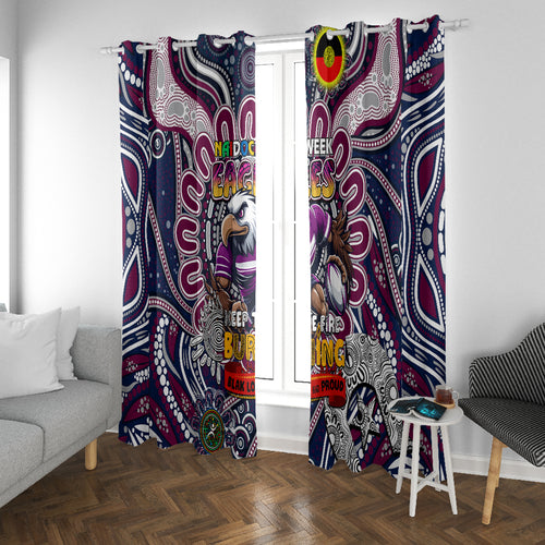 NAIDOC Week 2024 Eagles Window Curtain Mascot Rugby