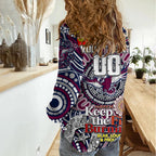 Custom NAIDOC Week 2024 Eagles Women Casual Shirt Mascot Rugby