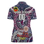 Custom NAIDOC Week 2024 Eagles Women Polo Shirt Mascot Rugby