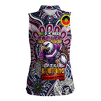 Custom NAIDOC Week 2024 Eagles Women Sleeveless Polo Shirt Mascot Rugby
