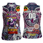 Custom NAIDOC Week 2024 Eagles Women Sleeveless Polo Shirt Mascot Rugby
