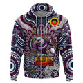 Custom NAIDOC Week 2024 Eagles Zip Hoodie Mascot Rugby