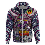 Custom NAIDOC Week 2024 Eagles Zip Hoodie Mascot Rugby