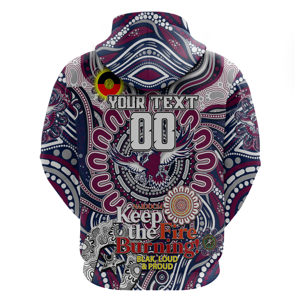 Custom NAIDOC Week 2024 Eagles Zip Hoodie Mascot Rugby