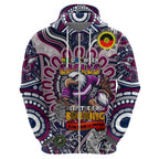 Custom NAIDOC Week 2024 Eagles Zip Hoodie Mascot Rugby
