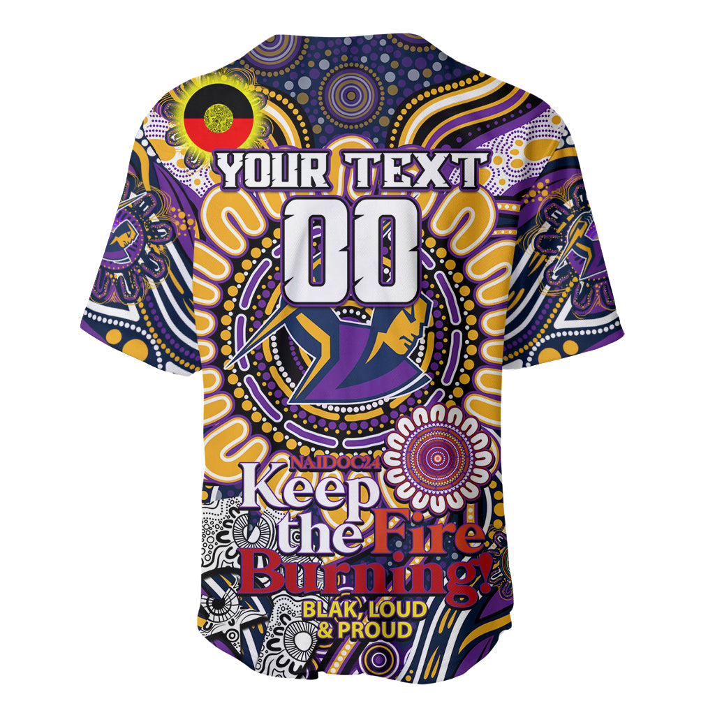 Custom NAIDOC Week 2024 Storm Baseball Jersey Mascot Rugby