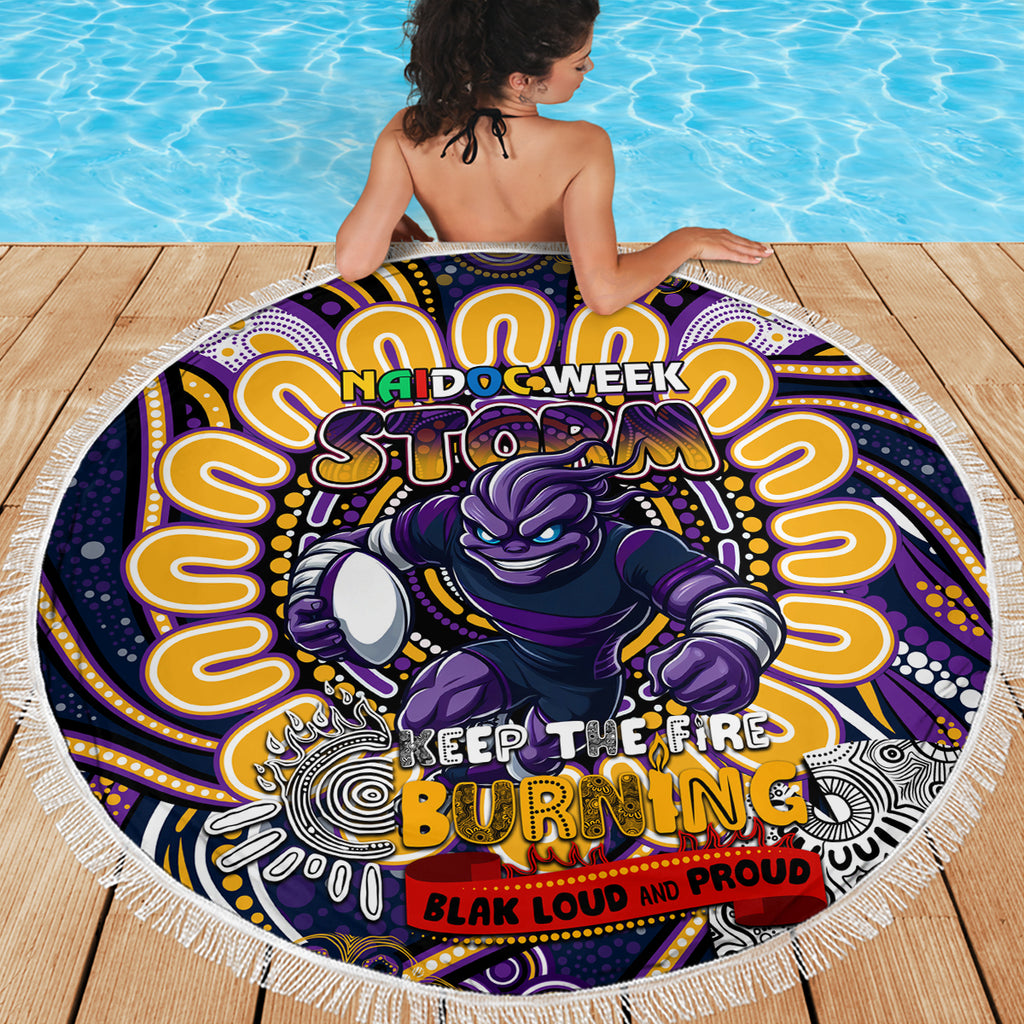 NAIDOC Week 2024 Storm Beach Blanket Mascot Rugby