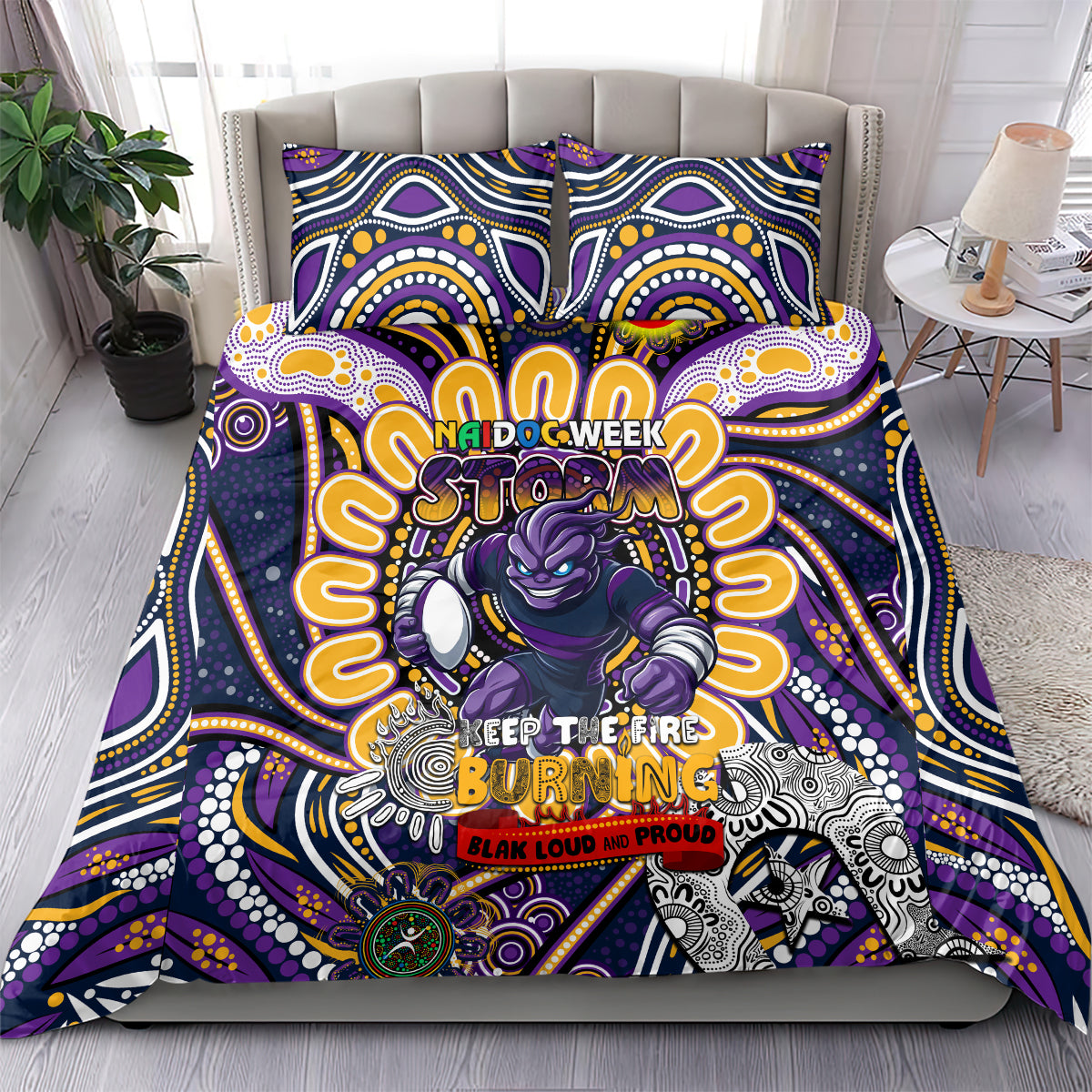NAIDOC Week 2024 Storm Bedding Set Mascot Rugby