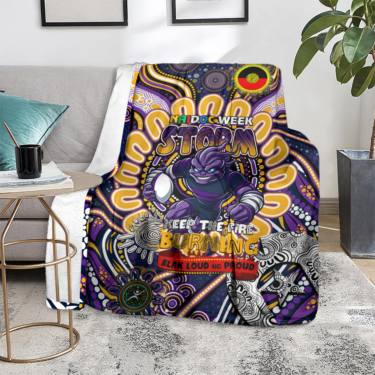 NAIDOC Week 2024 Storm Blanket Mascot Rugby