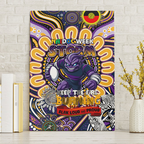 NAIDOC Week 2024 Storm Canvas Wall Art Mascot Rugby