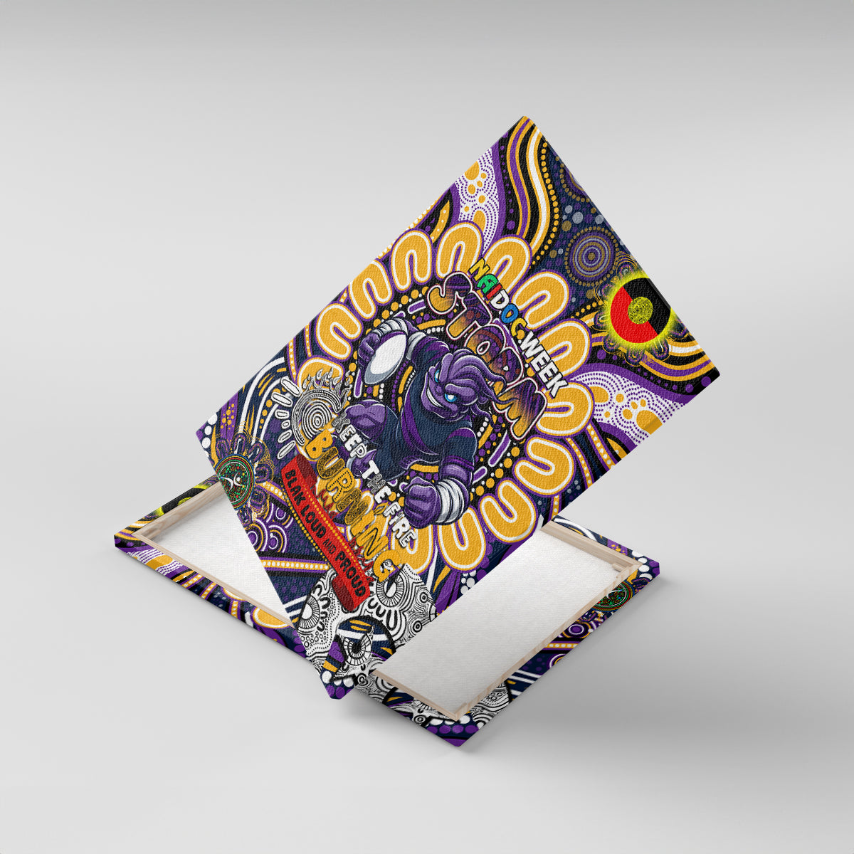 NAIDOC Week 2024 Storm Canvas Wall Art Mascot Rugby