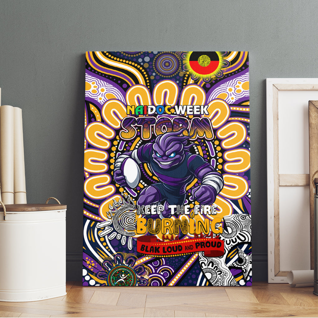 NAIDOC Week 2024 Storm Canvas Wall Art Mascot Rugby