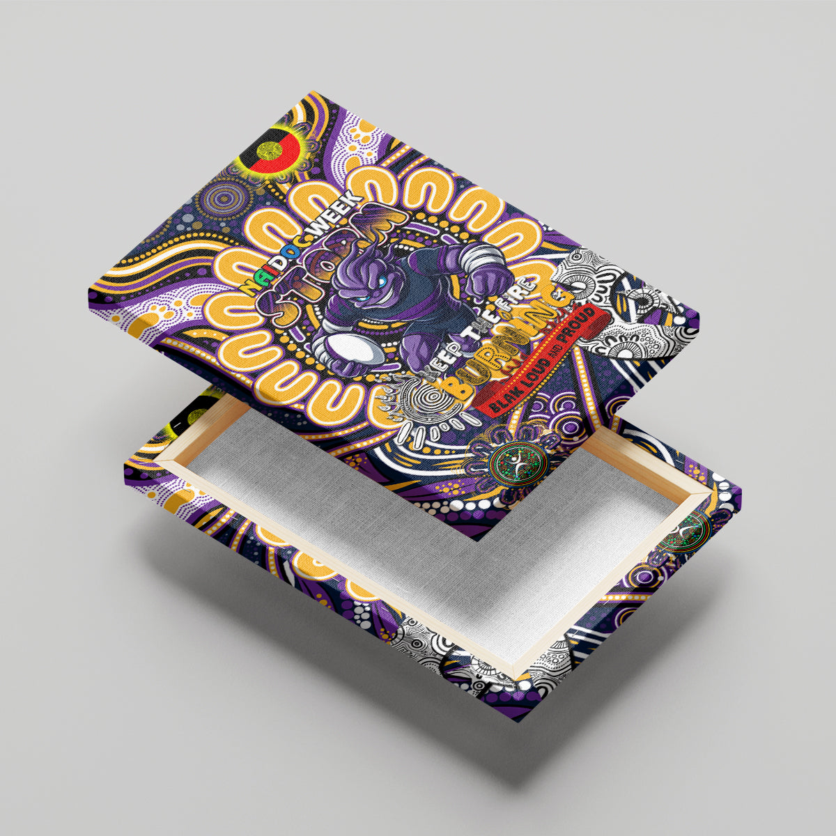 NAIDOC Week 2024 Storm Canvas Wall Art Mascot Rugby