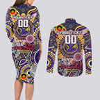 Custom NAIDOC Week 2024 Storm Couples Matching Long Sleeve Bodycon Dress and Long Sleeve Button Shirt Mascot Rugby