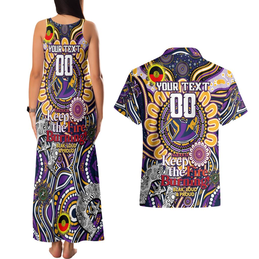 Custom NAIDOC Week 2024 Storm Couples Matching Tank Maxi Dress and Hawaiian Shirt Mascot Rugby