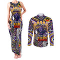 Custom NAIDOC Week 2024 Storm Couples Matching Tank Maxi Dress and Long Sleeve Button Shirt Mascot Rugby