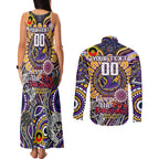 Custom NAIDOC Week 2024 Storm Couples Matching Tank Maxi Dress and Long Sleeve Button Shirt Mascot Rugby