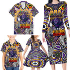 Custom NAIDOC Week 2024 Storm Family Matching Long Sleeve Bodycon Dress and Hawaiian Shirt Mascot Rugby