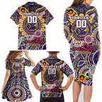 Custom NAIDOC Week 2024 Storm Family Matching Long Sleeve Bodycon Dress and Hawaiian Shirt Mascot Rugby