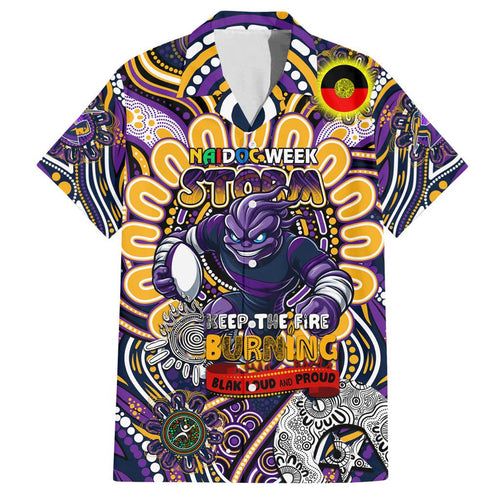 Custom NAIDOC Week 2024 Storm Family Matching Long Sleeve Bodycon Dress and Hawaiian Shirt Mascot Rugby