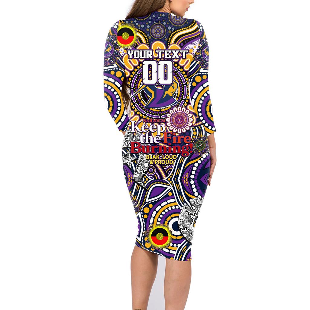 Custom NAIDOC Week 2024 Storm Family Matching Long Sleeve Bodycon Dress and Hawaiian Shirt Mascot Rugby