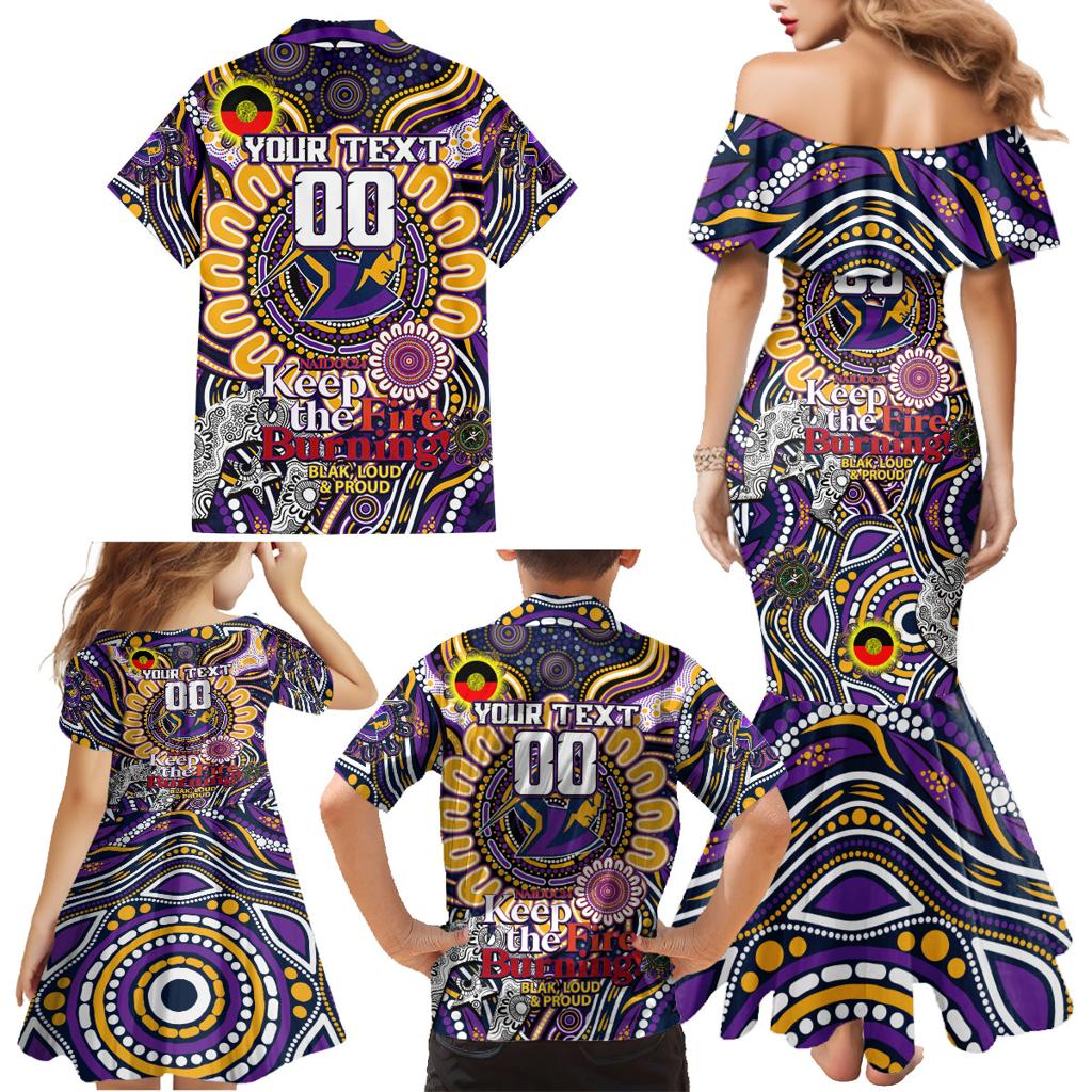 Custom NAIDOC Week 2024 Storm Family Matching Mermaid Dress and Hawaiian Shirt Mascot Rugby