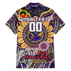 Custom NAIDOC Week 2024 Storm Family Matching Off The Shoulder Long Sleeve Dress and Hawaiian Shirt Mascot Rugby