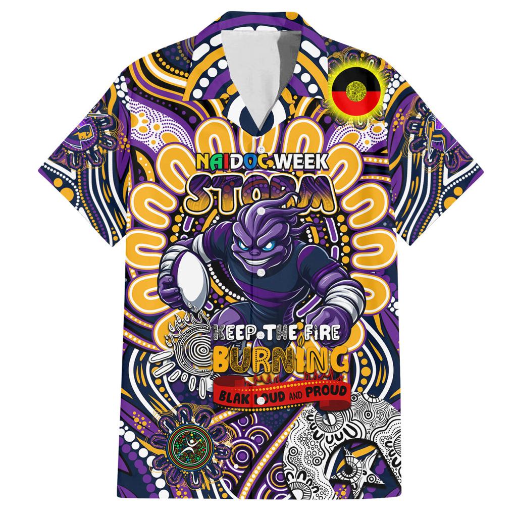 Custom NAIDOC Week 2024 Storm Family Matching Off Shoulder Maxi Dress and Hawaiian Shirt Mascot Rugby