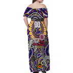 Custom NAIDOC Week 2024 Storm Family Matching Off Shoulder Maxi Dress and Hawaiian Shirt Mascot Rugby