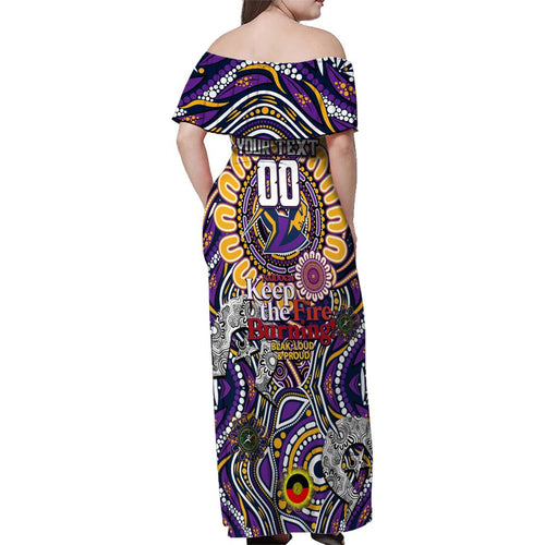 Custom NAIDOC Week 2024 Storm Family Matching Off Shoulder Maxi Dress and Hawaiian Shirt Mascot Rugby