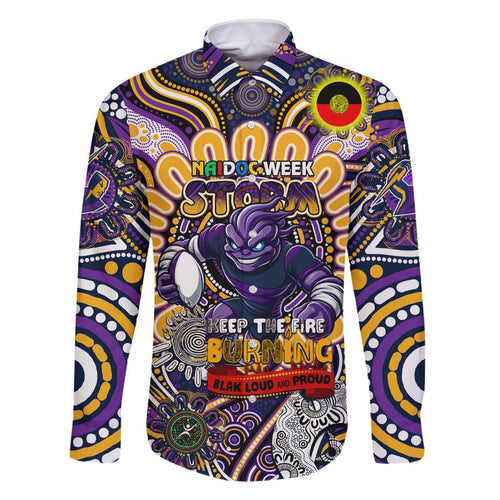Custom NAIDOC Week 2024 Storm Family Matching Off Shoulder Short Dress and Hawaiian Shirt Mascot Rugby