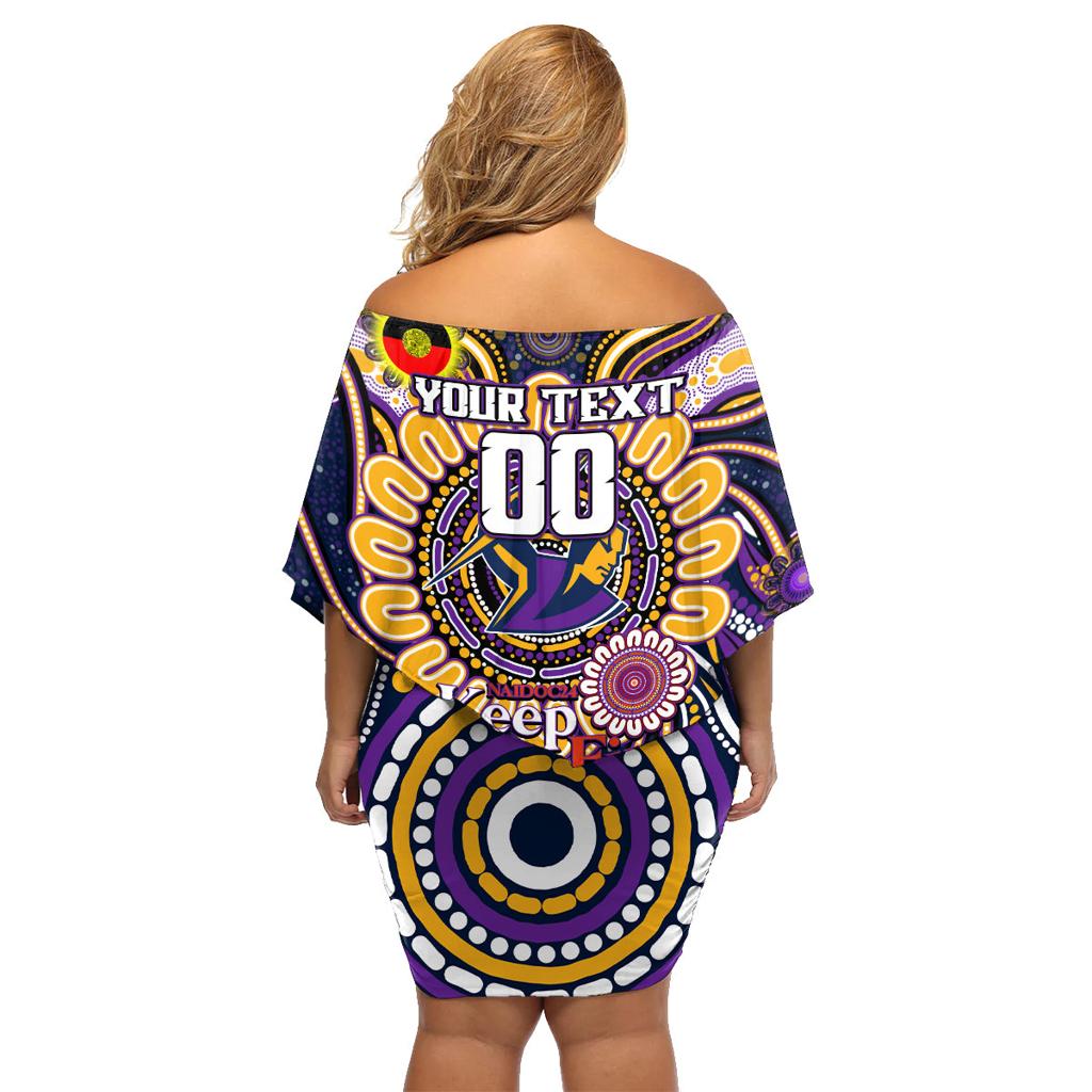 Custom NAIDOC Week 2024 Storm Family Matching Off Shoulder Short Dress and Hawaiian Shirt Mascot Rugby