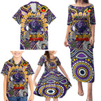 Custom NAIDOC Week 2024 Storm Family Matching Puletasi and Hawaiian Shirt Mascot Rugby