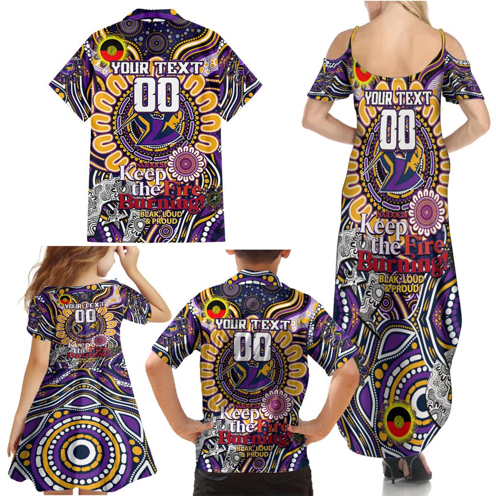 Custom NAIDOC Week 2024 Storm Family Matching Summer Maxi Dress and Hawaiian Shirt Mascot Rugby