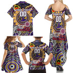 Custom NAIDOC Week 2024 Storm Family Matching Summer Maxi Dress and Hawaiian Shirt Mascot Rugby