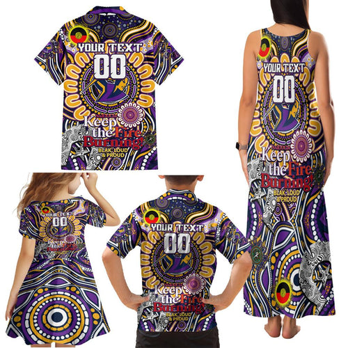 Custom NAIDOC Week 2024 Storm Family Matching Tank Maxi Dress and Hawaiian Shirt Mascot Rugby