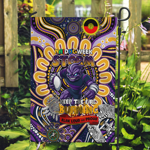 NAIDOC Week 2024 Storm Garden Flag Mascot Rugby