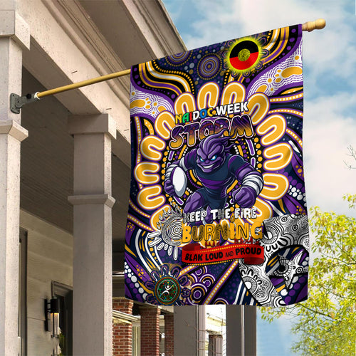 NAIDOC Week 2024 Storm Garden Flag Mascot Rugby
