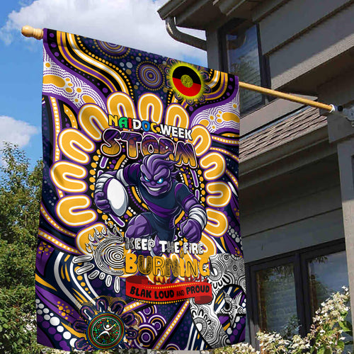 NAIDOC Week 2024 Storm Garden Flag Mascot Rugby